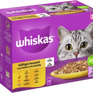 WHISKAS Multipack 7+ Geflügel in Gelee 12x85 g Markenware